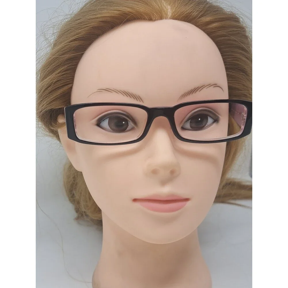 NEW Prada Women's Eye Glasses Frames Rectangle Black Purple VPR 10F 51-16-135